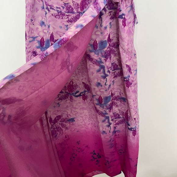 Nygard collection Pink skirt Wrap bow side 
abstract floral patterns size 16 - Picture 3 of 7